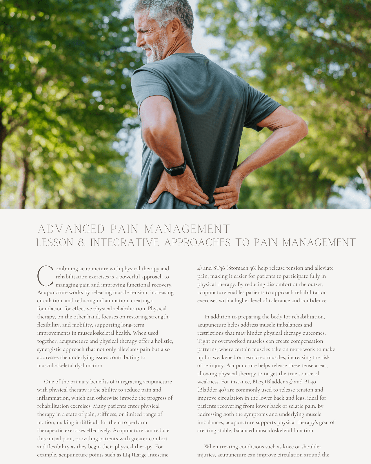 Advanced Pain Management: Advanced Acupuncture Insights and Techniques for Pain Relief - NCCAOM Approved Acupuncture Continuing Education, AOM General Hours, 12 PDA/CEU ACEU Masters continuing education florida california nccaom australia uk canada