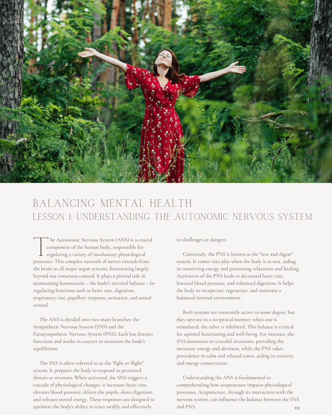 Balancing Mental Health: Acupuncture's Influence on the Autonomic Nervous System - Florida Board of Acupuncture Continuing Education, Biomedical Sciences, 5 CEU ACEU Masters California Acupuncture Board NCCAOM Florida acupuncture continuing education CEU PDA