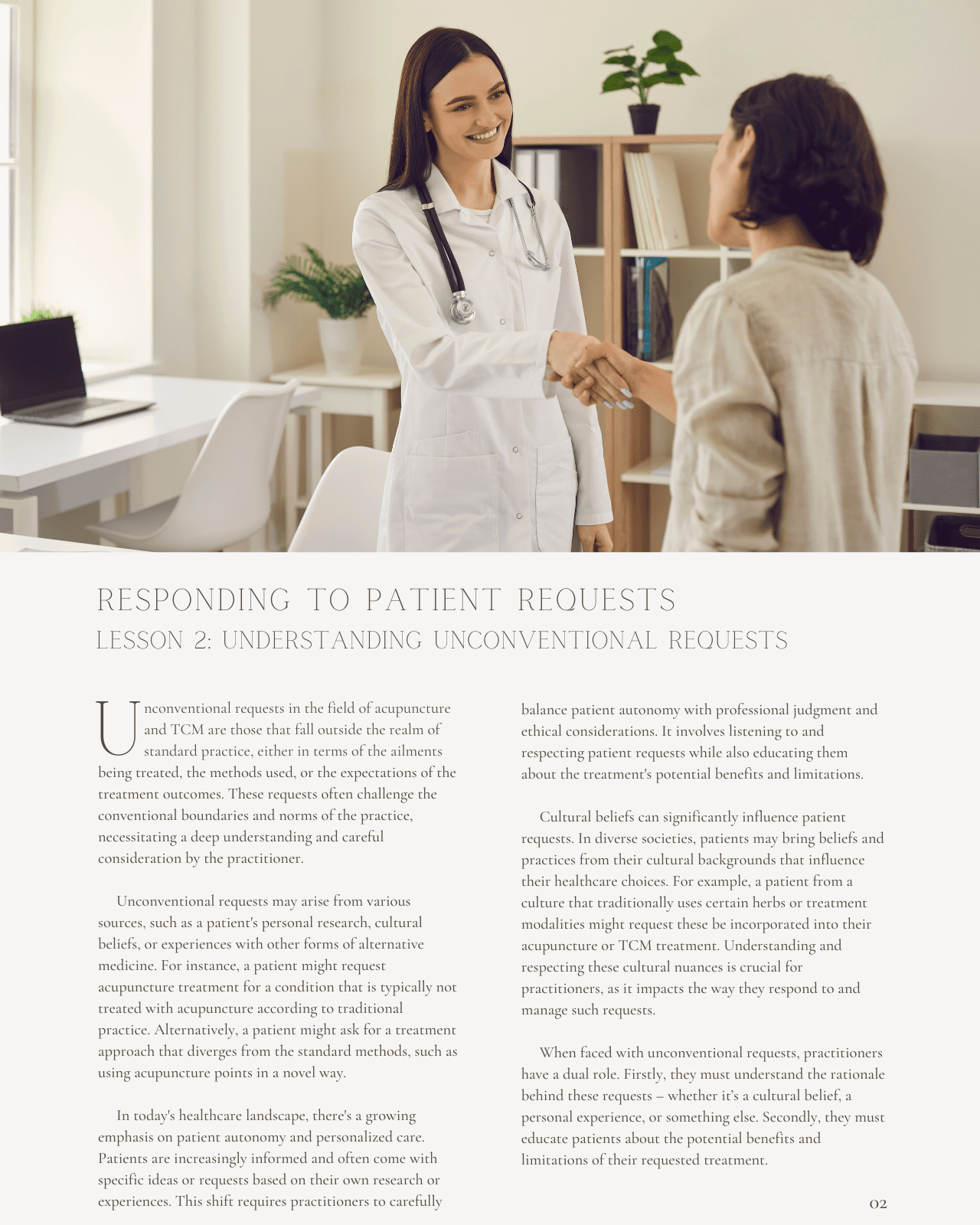 The Ethics Handbook: Responding to Unconventional Patient Requests in Acupuncture & TCM - NCCAOM Continuing Education, Ethics, 2 PDA ACEU Masters continuing education florida california nccaom australia uk canada