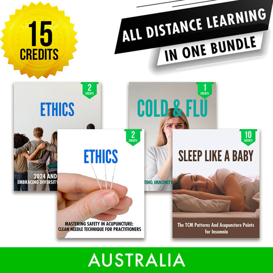 Chinese Medicine Board of Australia Bundle 3: Registration Renewal - Required Continuing Professional Development in One Package, 15 CPD ACEU Masters continuing education florida california nccaom australia uk canada