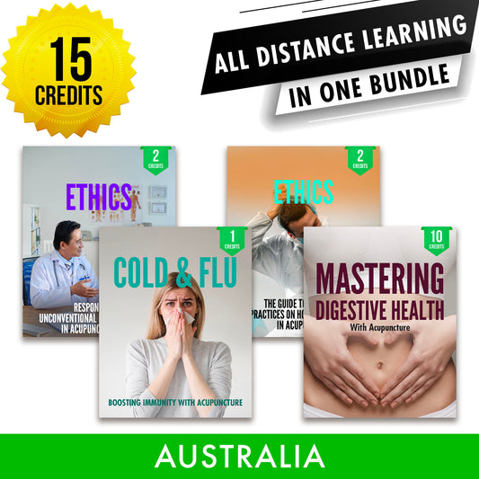 Chinese Medicine Board of Australia Bundle 4: Registration Renewal - Required Continuing Professional Development in One Package, 15 CPD ACEU Masters continuing education florida california nccaom australia uk canada