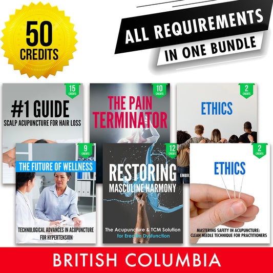 CTCMA of BC Bundle 3: Full Registration Renewal - All Required Continuing Education Credits in One Package, 50 Hours ACEU Masters continuing education florida california nccaom australia uk canada