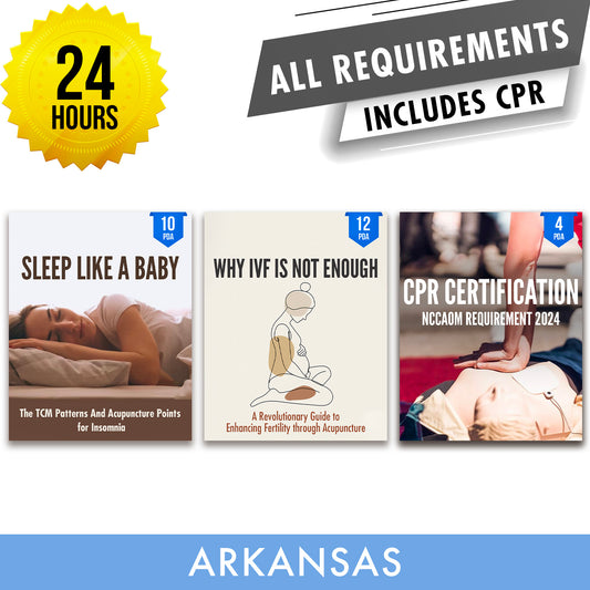 Arkansas Bundle 1: Full Recertification - All Required Continuing Education Credits in One Package, 24 PDA/CEU Hours ACEU Masters continuing education florida california nccaom australia uk canada