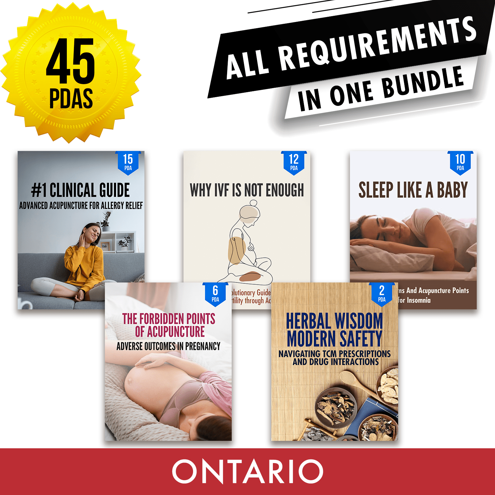 CTCMPAO Bundle 2: Full Registration Renewal - All Required Acupuncture Continuing Professional Development Activities in One Package, 45 PDA ACEU Masters continuing education florida california nccaom australia uk canada