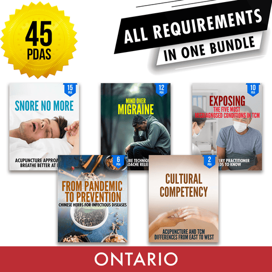 CTCMPAO Bundle 3: Full Registration Renewal - All Required Acupuncture Continuing Professional Development Activities in One Package, 45 PDA ACEU Masters continuing education florida california nccaom australia uk canada