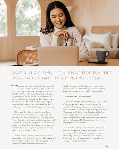 Digital Marketing For Your Acupuncture Practice - California Continuing Education, 5 CEU ACEU Masters Online Acupuncture CEU CME CE NCCAOM PDA