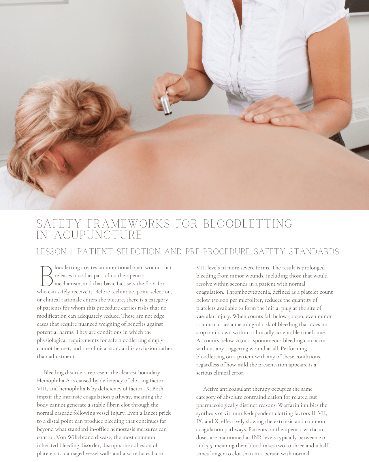 Every Drop Counts: Safety Frameworks for Bloodletting in Acupuncture - NCCAOM Approved Acupuncture Continuing Education, Safety, Medical Errors, 2 PDA/CEU ACEU Masters continuing education florida california nccaom australia uk canada