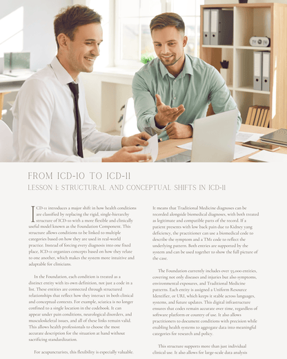 From ICD-10 to ICD-11: Key Differences, Modifications, and the New Chapter for Traditional Medicine - NCCAOM Approved Acupuncture Continuing Education, , AOM General Hours, 10 PDA/CEU ACEU Masters continuing education florida california nccaom australia uk canada