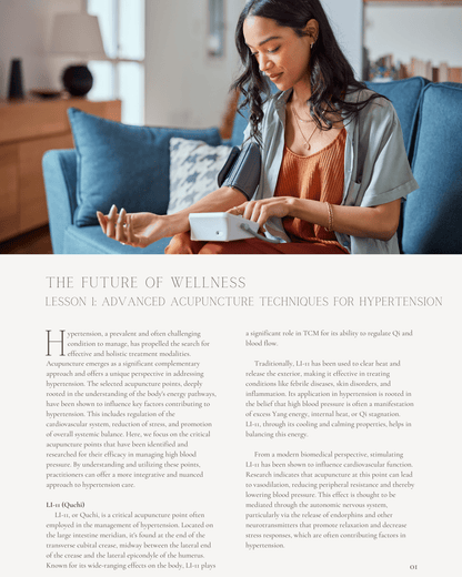 The Future of Wellness: Technological Advances in Acupuncture for Hypertension - Florida Board of Acupuncture Continuing Education, 9 CEU ACEU Masters California Acupuncture Board NCCAOM Florida acupuncture continuing education CEU PDA