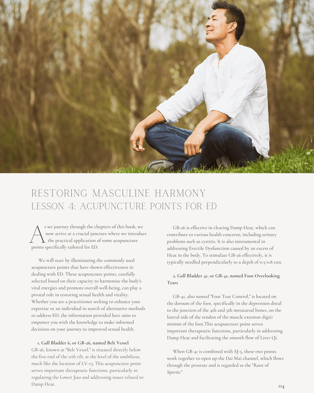 Restoring Masculine Harmony: The Acupuncture & TCM Guide for
