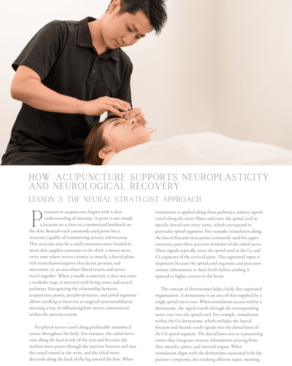 Rewiring the System: How Acupuncture Supports Neuroplasticity and Neurological Recovery - NCCAOM Approved Acupuncture Continuing Education, AOM, Biomedical Sciences, 5 PDA/CEU ACEU Masters continuing education florida california nccaom australia uk canada