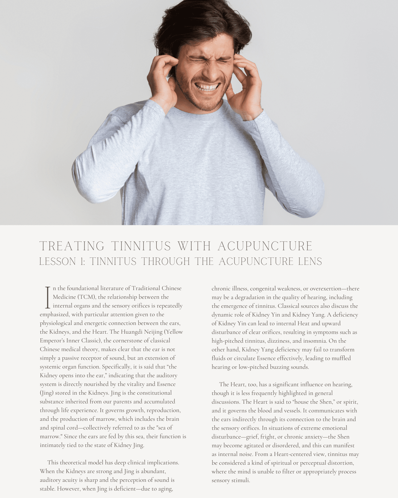 Treating Tinnitus with Acupuncture: Restoring Balance in the Auditory System - NCCAOM Approved Acupuncture Continuing Education, AOM General Hours, 8 PDA/CEU ACEU Masters continuing education florida california nccaom australia uk canada