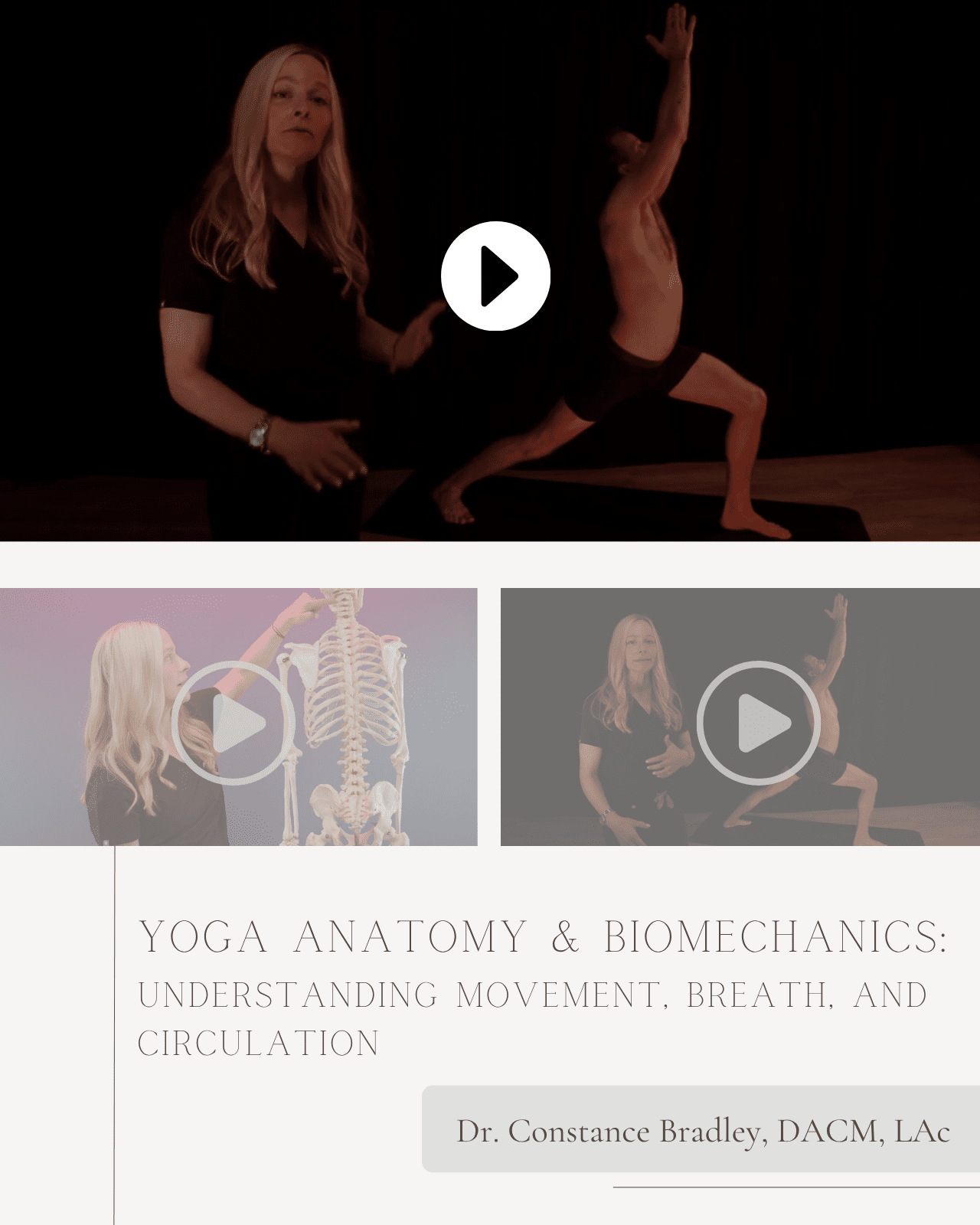 Yoga Anatomy & Biomechanics: Understanding Movement, Breath, and Circulation - NCCAOM Approved Acupuncture Continuing Education, AOM, Biomedical Sciences, 5 PDA/CEU ACEU Masters continuing education florida california nccaom australia uk canada